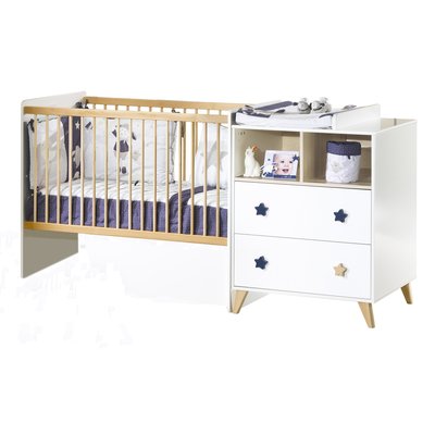 Lit bébé combiné évolutif bouton étoile SAUTHON