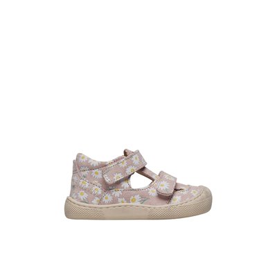 Sandales semi-ouvertes en suède avec marguerites BAREFOOT IRTYS NATURINO