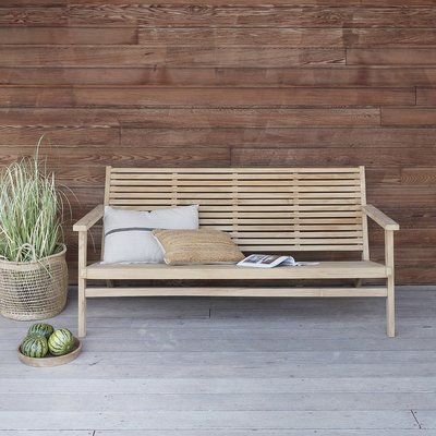 Banc de bois jardin en teck massif  MALTE BERAH GETAH