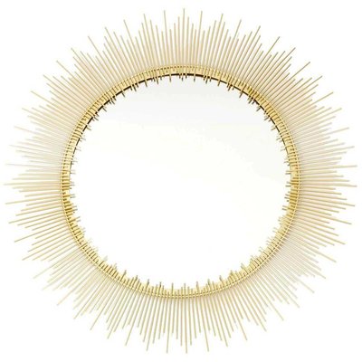Miroir en métal doré Soleil 90 cm CMP