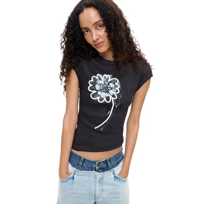 T-shirt à imprimé floral DESIGUAL