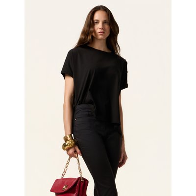 T-shirt réalisée en jersey de coton stretch OLTRE