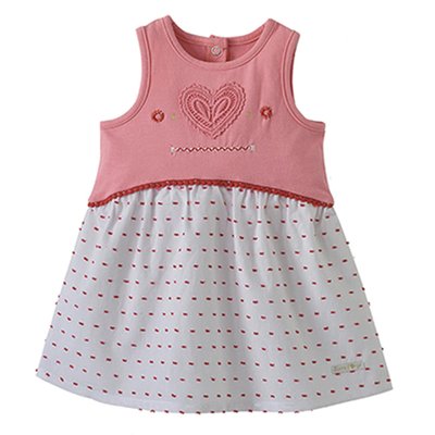 Robe bebe fille rose sans manches SUCRE D'ORGE