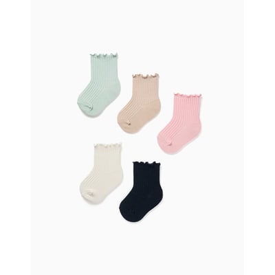 Lot de 5 paires de chaussettes côtelées avec tiges ondulées ZIPPY