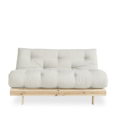 Canapé convertible 140x200cm en bois naturel et tissu  - ROOTS KARUP DESIGN