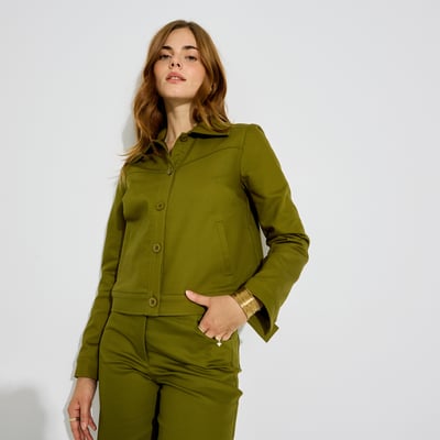 Veste courte col chemise GRAIN DE MALICE