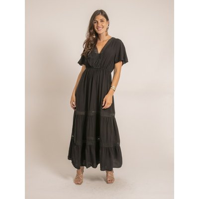 Robe Longue Avec Broderies Ireane DONA LISA