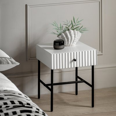 Bedford 1 Drawer Scalloped Bedside Table SO'HOME