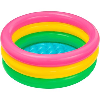 Pataugeoire trois boudins Sunset Glow pour petits enfants 61 x 22 cm INTEX