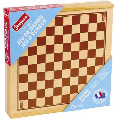 Coffret Jeu de Dames et d'Echecs JEUJURA