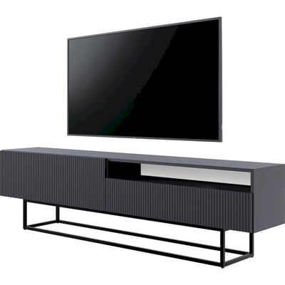 Meuble tv rainuré VELDIO avec niche RECOLLECTION