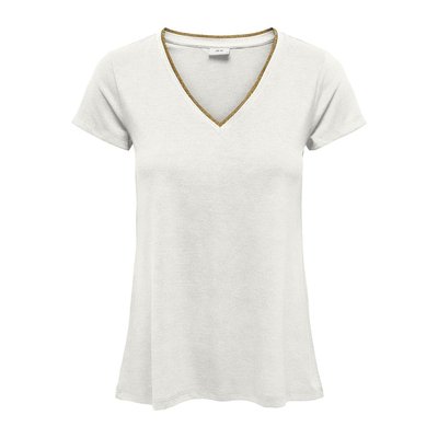 T-shirt de mangas curtas, risca dourada JDY