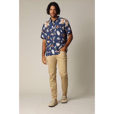 Chemise classique en viscose avec imprimé tropical coloré PEARL DEELUXE