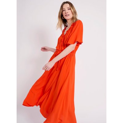 Robe longue cache-cœur évasée LANDES NAF NAF