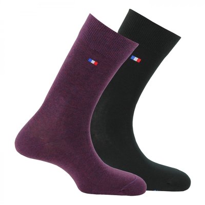 Lot de 2 paires de chaussettes en coton MADE IN FRANCE KINDY