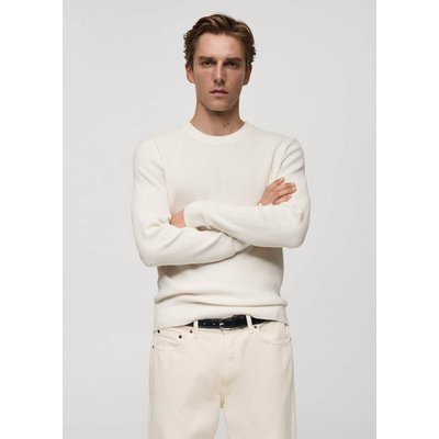 Pull-over coton maille côtelée MANGO MAN