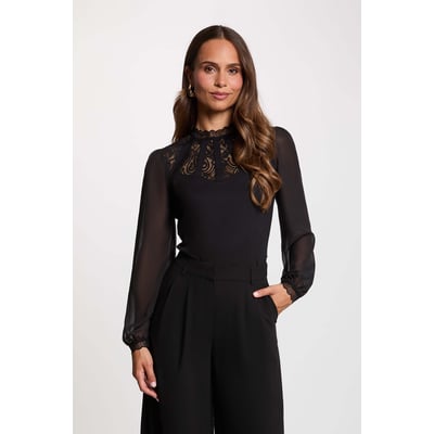 T-shirt dentelle manches longues MORGAN