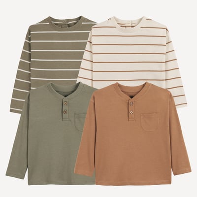 Lot de 4 T-shirts manches longues LA REDOUTE COLLECTIONS