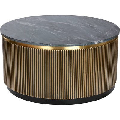 Table basse marbre, détail laiton chic RECOLLECTION