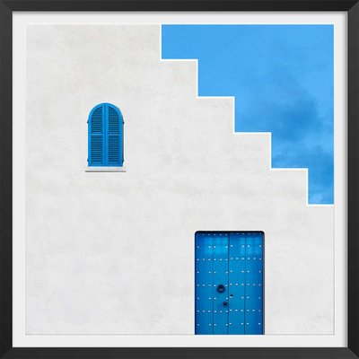 Poster bleu grec HEXOA