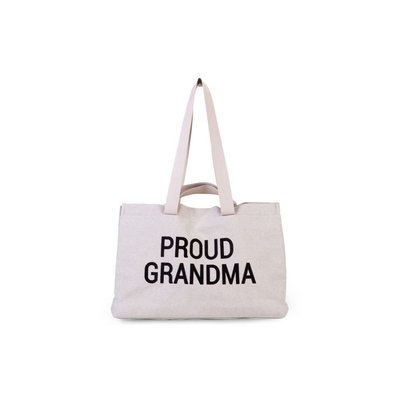 Sac à langer Proud Grandma en toile écru CHILDHOME