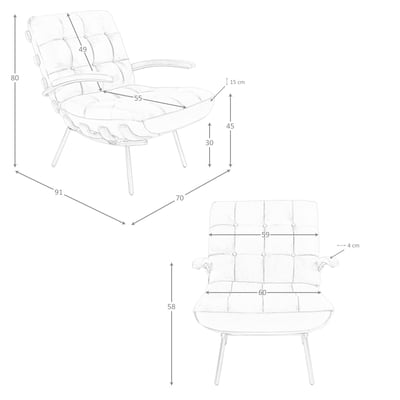 Fauteuil en cuir marron et frêne ANGEL CERDA