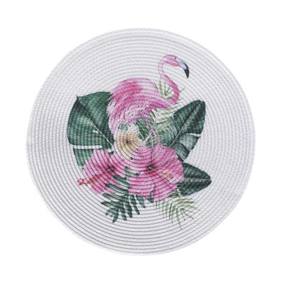 Set de table rond Flamant rose DOUCEUR D'INTÉRIEUR