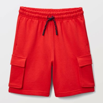 Short cargo élastiqué en molleton uni en coton BIO GOTS MONOPRIX
