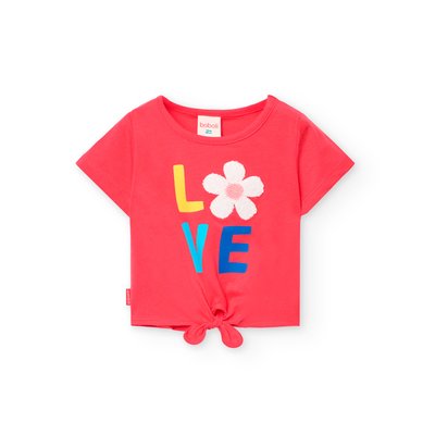 T-shirt à manches courtes avec nœud en bas BOBOLI