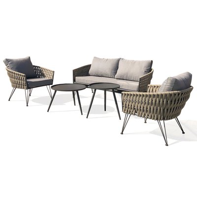 Salon de jardin en corde tissée CAPRI DCB GARDEN