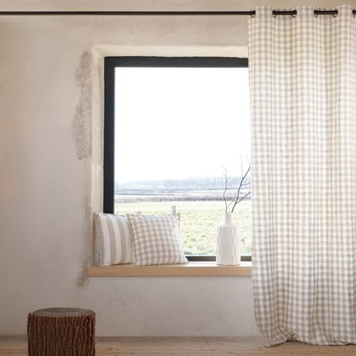 Rideau 100% coton vichy LOURMARIN HOME MAISON