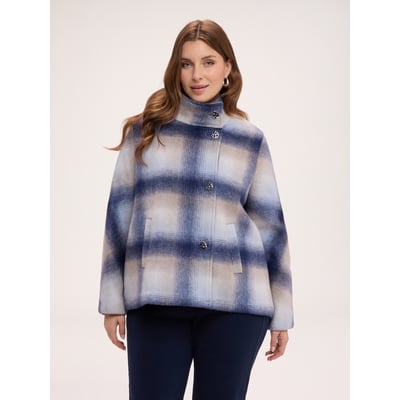 Manteau court à motif à carreaux FIORELLA RUBINO