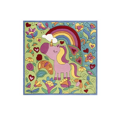 Tapis enfant tufté avec relief mofif licorne , LOVELY UNICORN WECON HOME