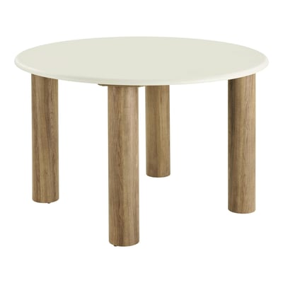 Table à manger ronde aspect ciment clair ø120 cm KNOX PIER IMPORT