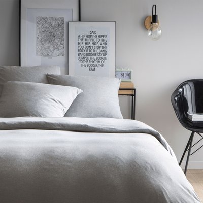 Parure de lit unie en jersey de coton, JERSEY MATT ET ROSE