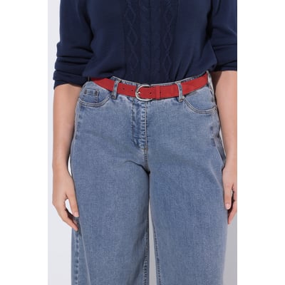 Ceinture aspect cuir suédé, boucle en métal ULLA POPKEN