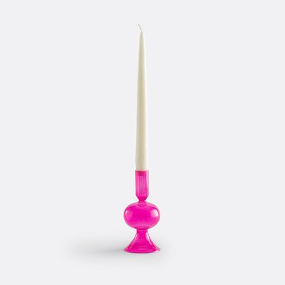 Bougeoir en verre H14,5 cm Octobre Rose LA REDOUTE INTERIEURS