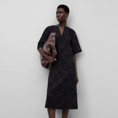 Caftan en popeline brodée ADOLFO DOMINGUEZ