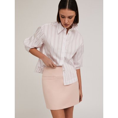 Chemise boxy en popeline de coton à rayures MOTIVI