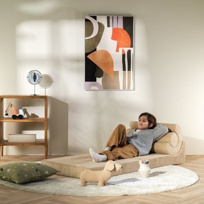 Pouf enfant velours côtelé FLIPSTER WIGIWAMA