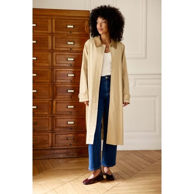 Trench col chemise uni NEVINO LA PETITE ETOILE