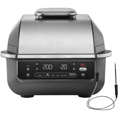 Grille-viande Foodi Air Grill  EG351 gris thermosonde à poser, 25.5x24.5 cm NINJA