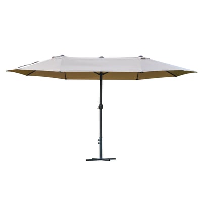 Parapluie double face Acier Café OUTSUNNY