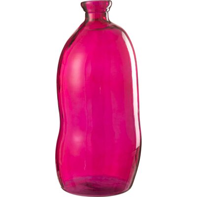 Vase oval en verre fuchsia élégance  pour décoration raffinée RECOLLECTION