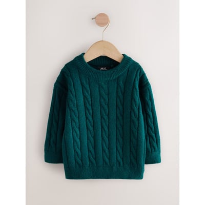 Pull ras du cou en maille torsadée à rayures NEXT