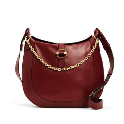 Sac bandoulière grand en cuir lisse PIA LE TANNEUR