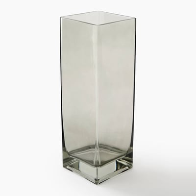 Vase carré crystal , 10xh30 MONOPRIX