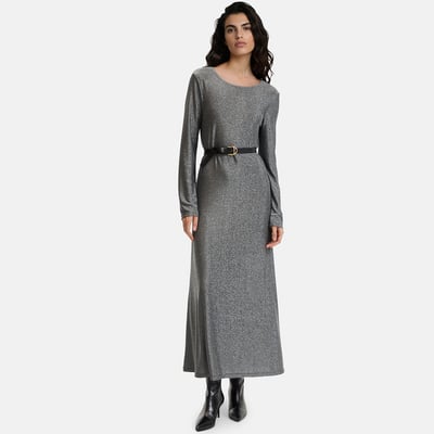 Sparkly Long Sleeve Maxi Dress LA REDOUTE COLLECTIONS