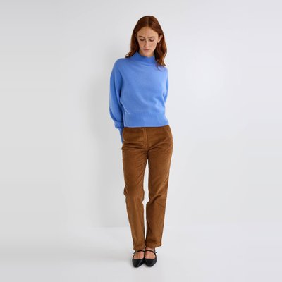Pantalon velours femme coupe droite hot sale