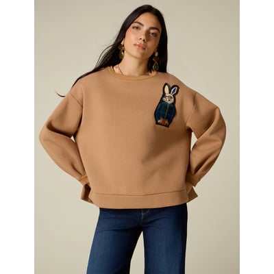 Sweat-shirt ras du cou avec patch OLTRE